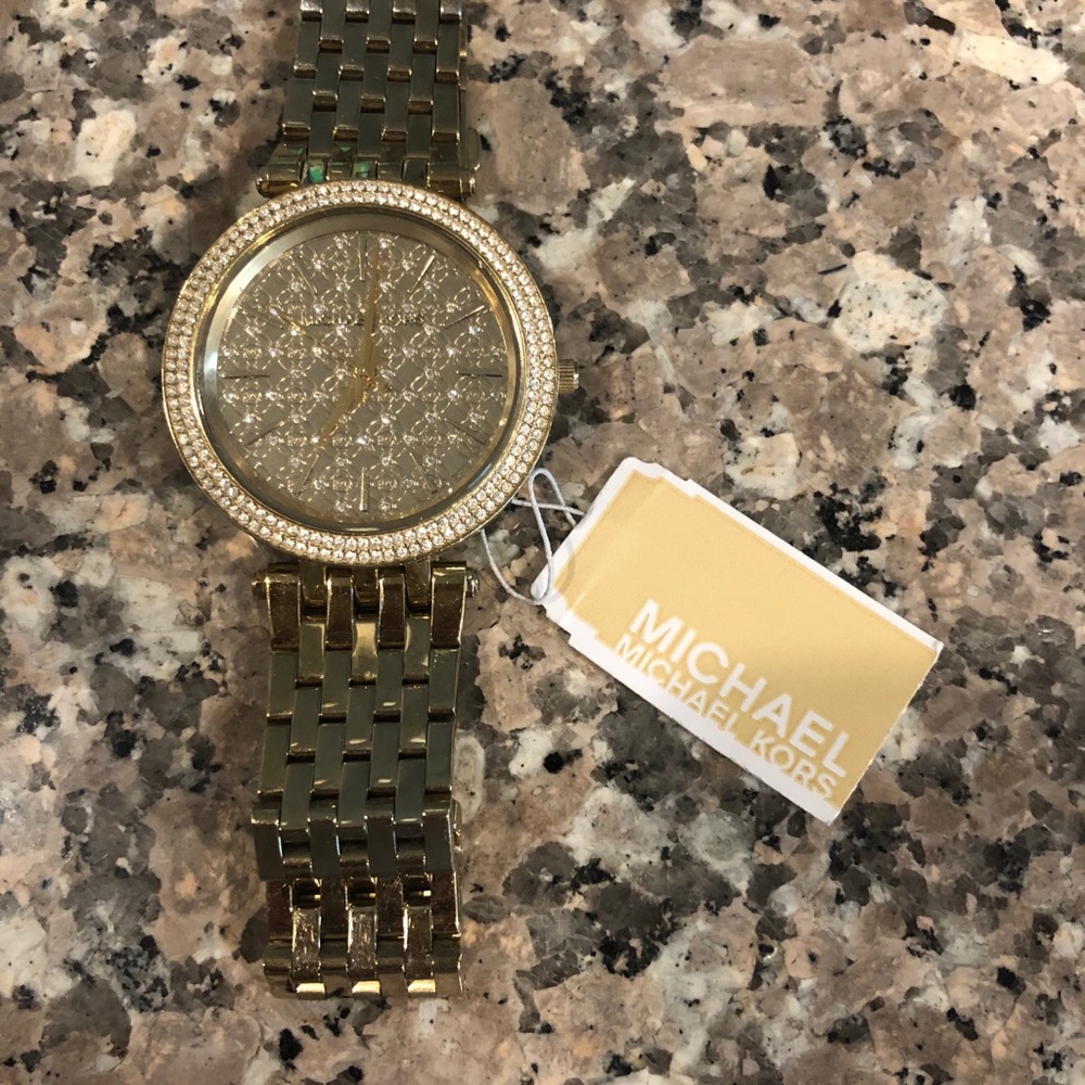 Micheal Kors Gold and Rhinestone Watch ✨✨✨